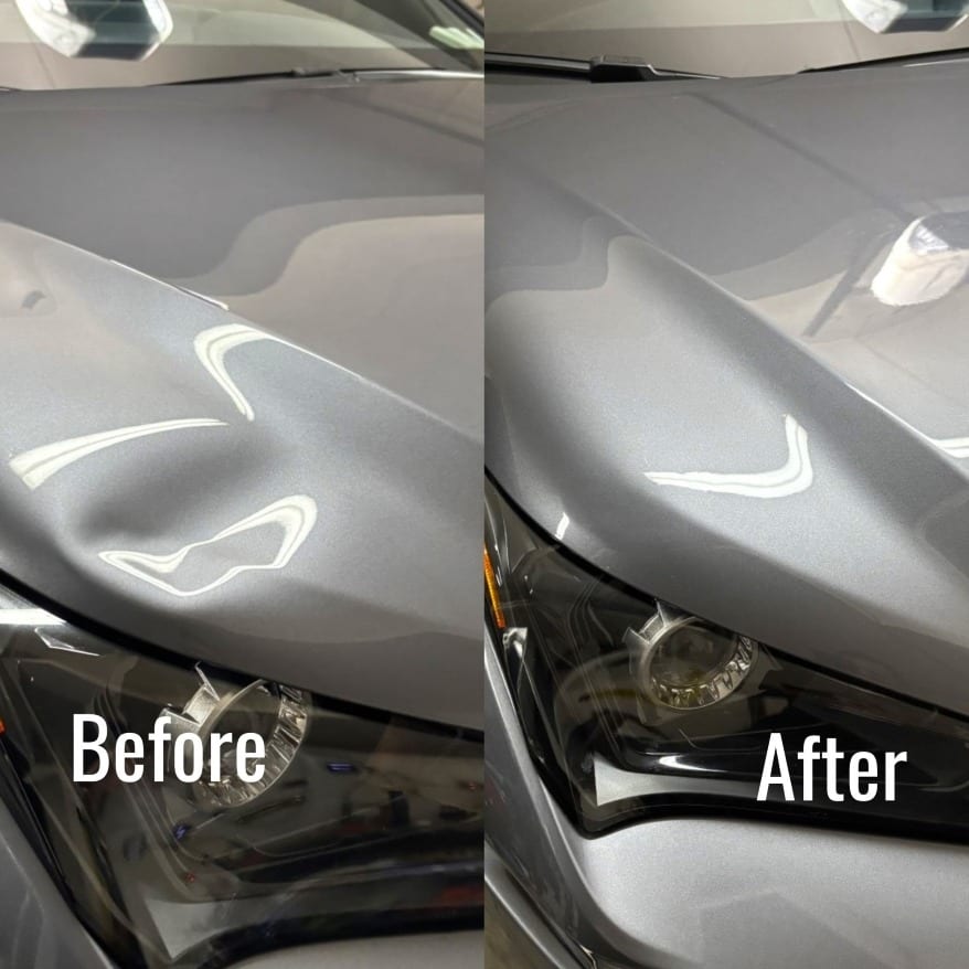 2019 Lexus NX300 hood dent repair Chino Hills before & after